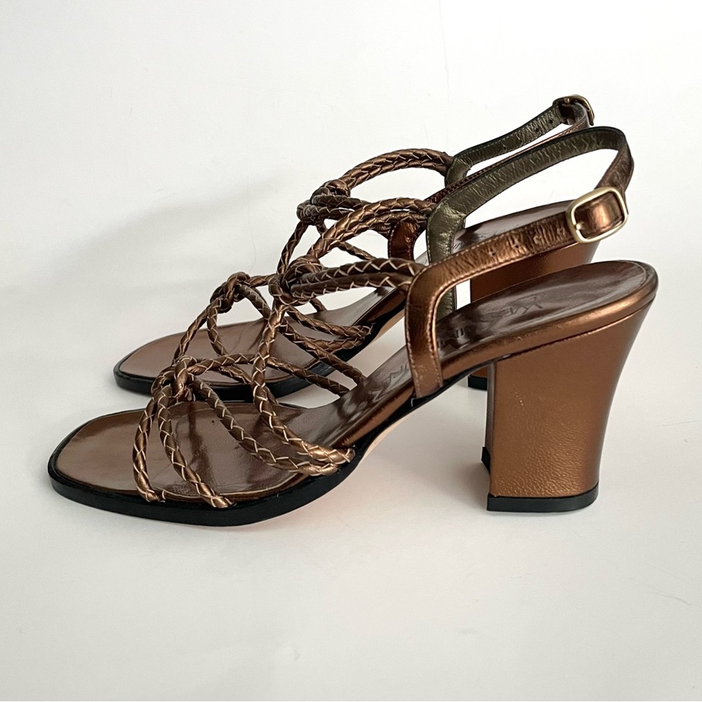 Yves Saint Laurent Brown Strappy Heels - Picture 4 of 10